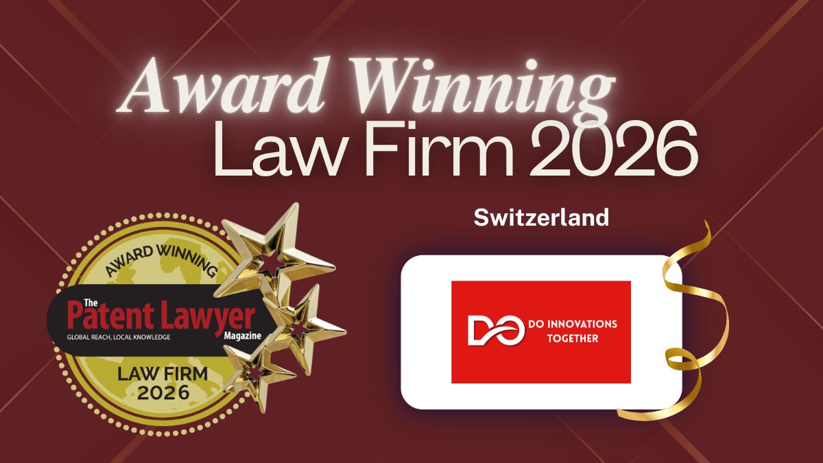Award-Winning Law Firm 2026 - The Patent Lawyer Magazine, Switzerland